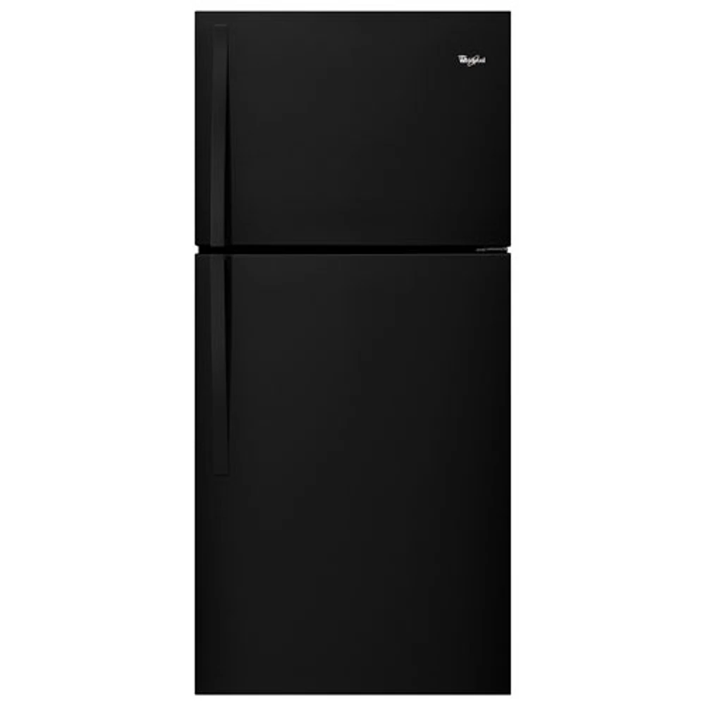 Whirlpool 30" 19.2 Cu. Ft. Top Freezer Refrigerator with LED Lighting (WRT549SZDB) - Black