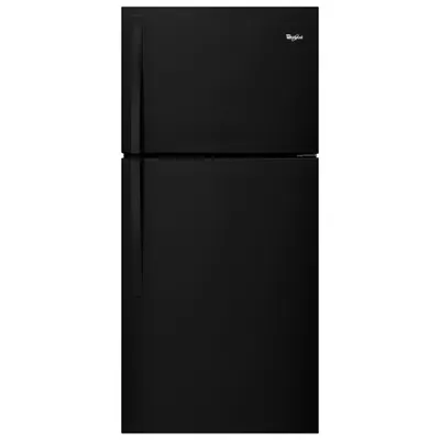 Whirlpool 30" 19.2 Cu. Ft. Top Freezer Refrigerator with LED Lighting (WRT549SZDB) - Black