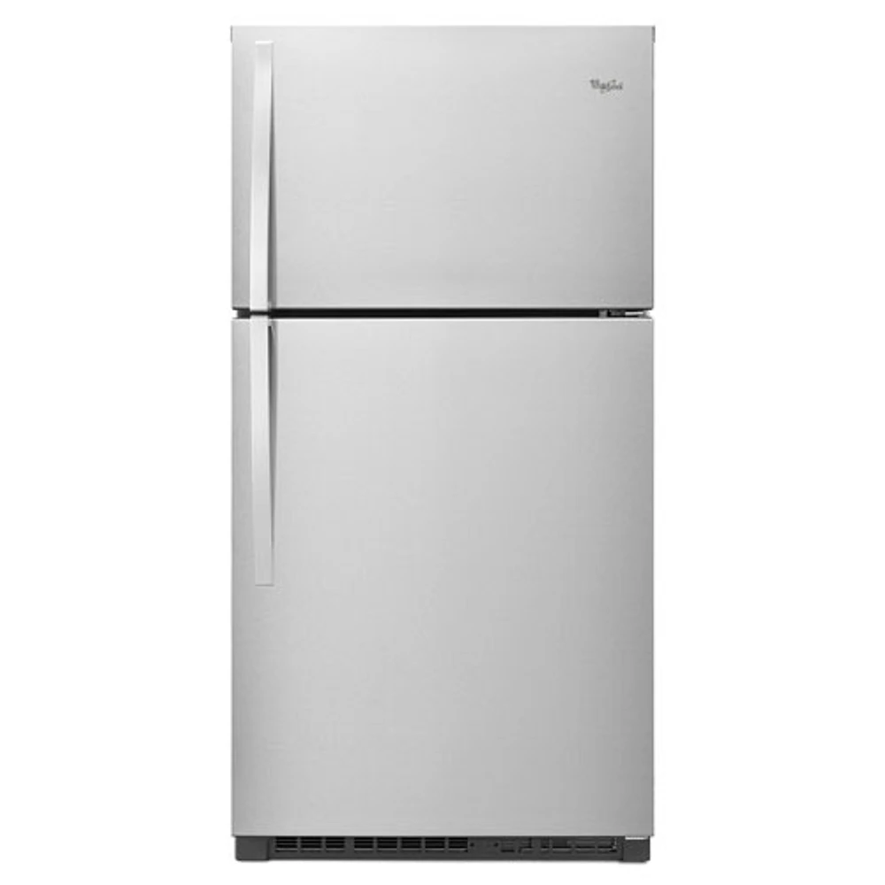 Réfrigérateur à congélateur supérieur 21,3 pi³ 33 po, éclairage DEL de Whirlpool (WRT541SZDM) - Inox