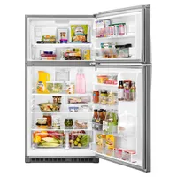 Whirlpool 33" 21.3 Cu. Ft. Top Freezer Refrigerator with LED Lighting (WRT541SZDM) - Stainless Steel