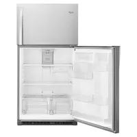 Réfrigérateur à congélateur supérieur 21,3 pi³ 33 po, éclairage DEL de Whirlpool (WRT541SZDM) - Inox