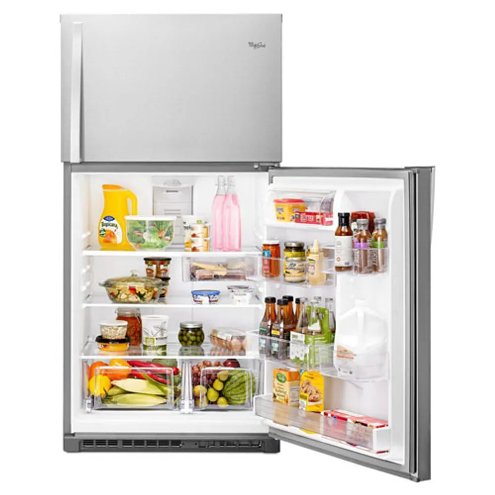 Whirlpool 33" 21.3 Cu. Ft. Top Freezer Refrigerator with LED Lighting (WRT541SZDM) - Stainless Steel