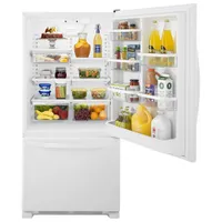 Whirlpool 30" 18.7 Cu. Ft. Bottom Freezer Refrigerator with LED Lighting - White-on-White