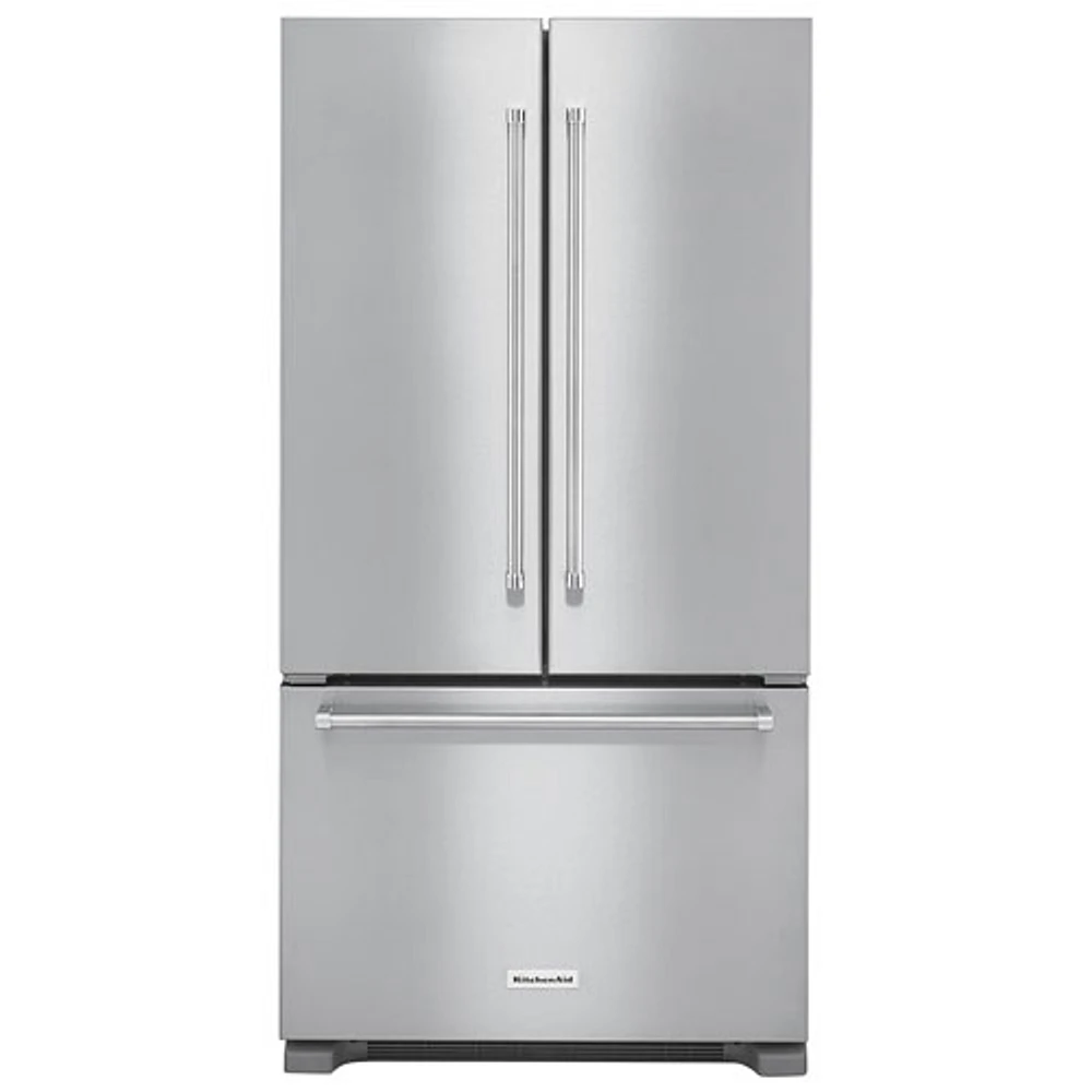 KitchenAid 36" 21.9 Cu. Ft. Counter-Depth French Door Refrigerator - Stainless Steel