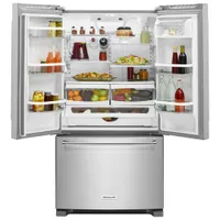 KitchenAid 36" 20 Cu. Ft. Counter-Depth French Door Refrigerator w/ Internal Ice & Water - Stainless