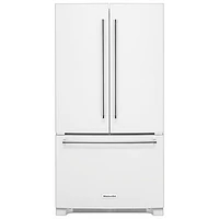 KitchenAid 36" 20 Cu. Ft. French Door Refrigerator with Internal Ice & Water Dispenser (KRFC300EWH) - White