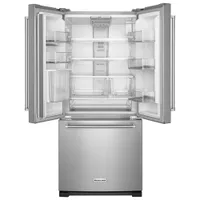 KitchenAid 30" 19.7 Cu. Ft. French Door Refrigerator with Water Dispenser - Stainless Steel