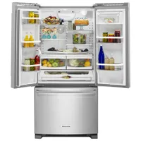 KitchenAid 33" 22.1 Cu. Ft. French Door Refrigerator with Internal Water Dispenser - Stainless Steel