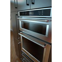 KitchenAid 30" 5.0 Cu. Ft./1.4 Cu. Ft. Self-Clean Convection Electric Combination Wall Oven - Stainless Steel