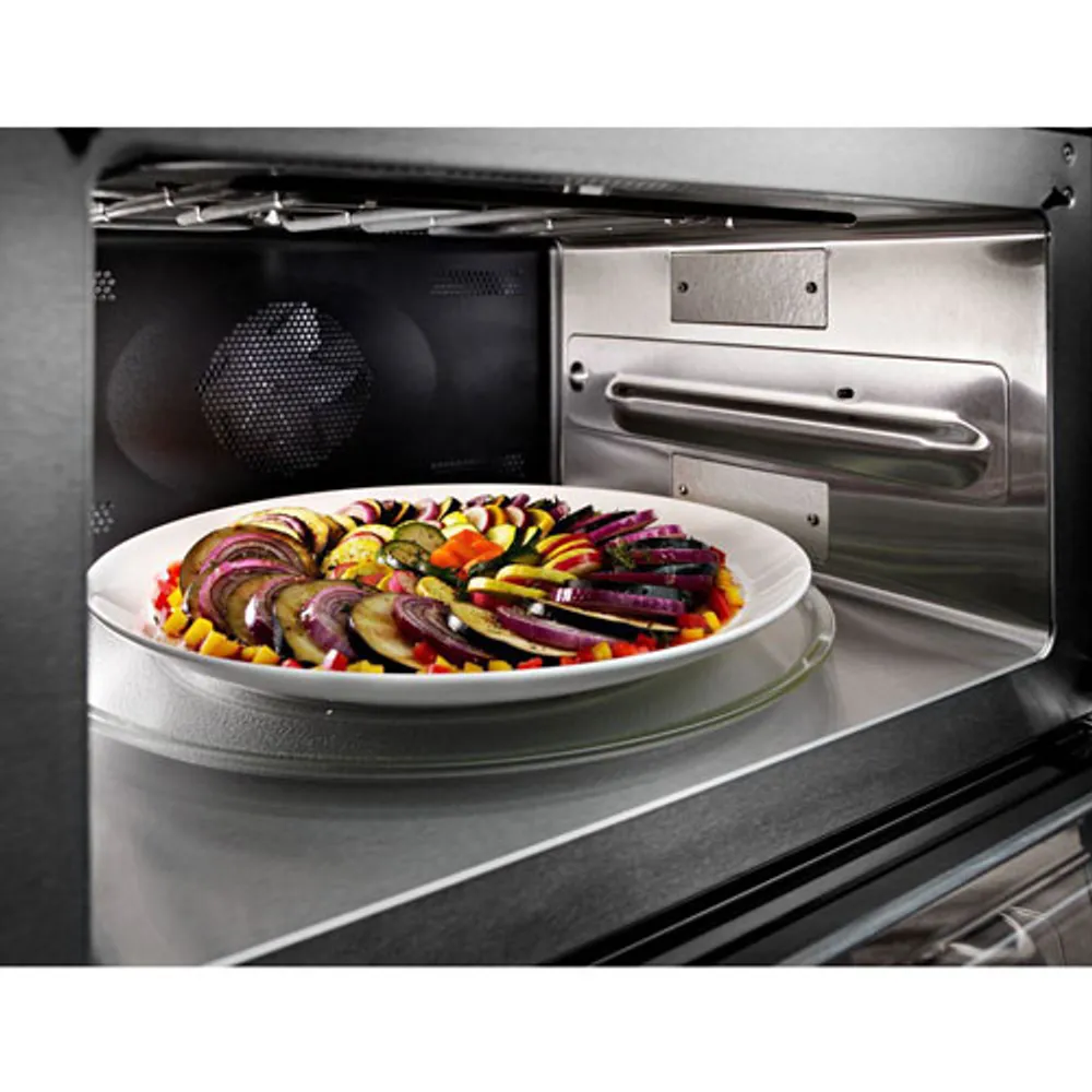 KitchenAid 30" 5.0 Cu. Ft./1.4 Cu. Ft. Self-Clean Convection Electric Combination Wall Oven - Stainless Steel