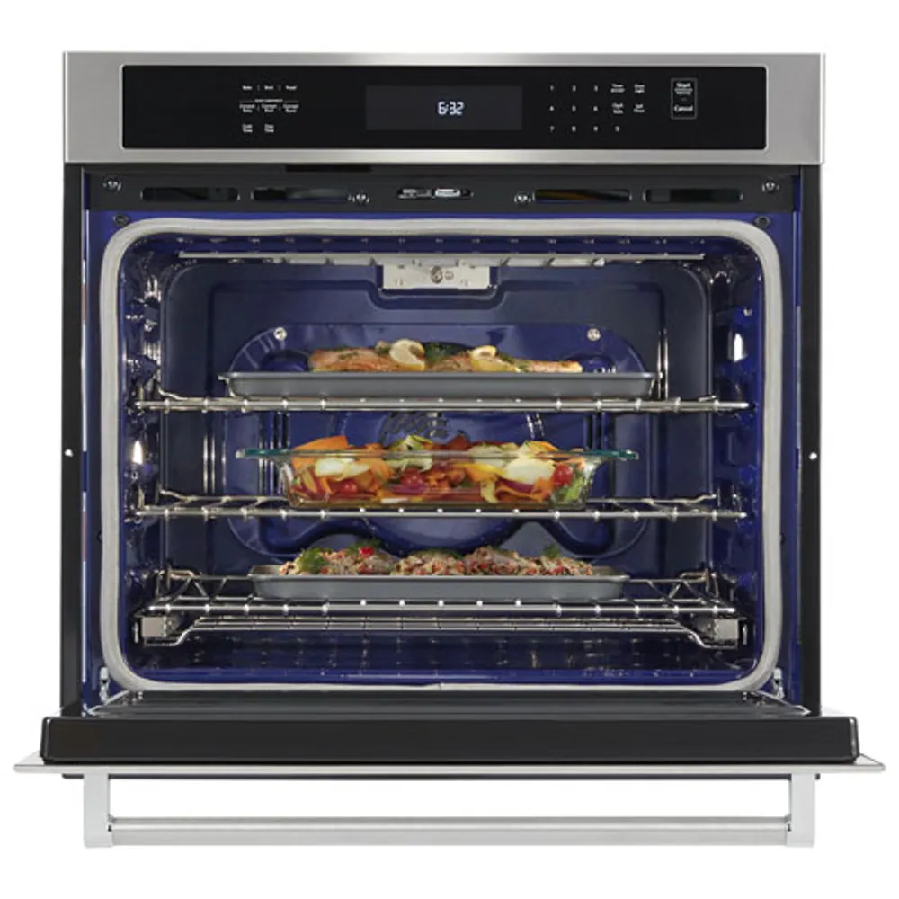 KitchenAid 30" 5 Cu. Ft. Self-Clean True Convection Electric Wall Oven - Stainless Steel