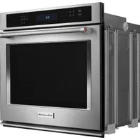 KitchenAid 30" 5 Cu. Ft. Self-Clean True Convection Electric Wall Oven - Stainless Steel