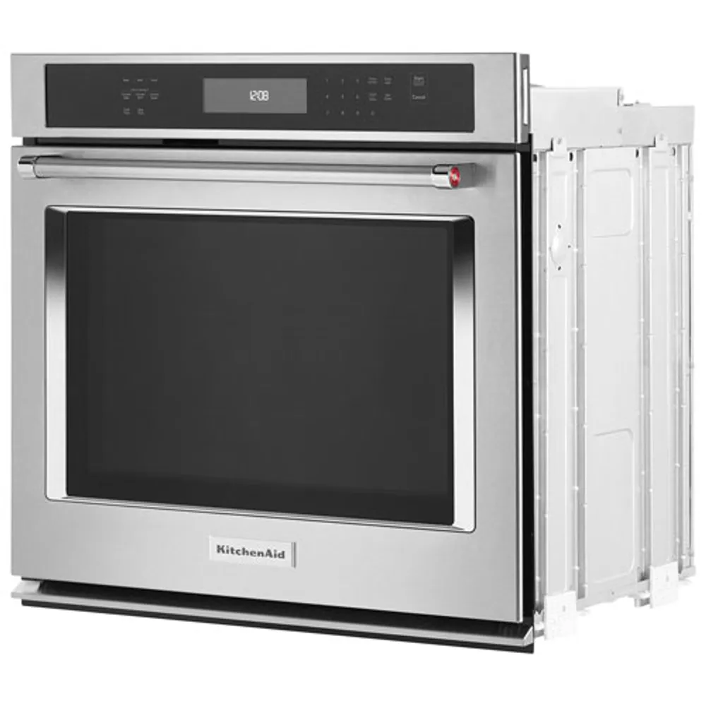 KitchenAid 30" 5 Cu. Ft. Self-Clean True Convection Electric Wall Oven - Stainless Steel