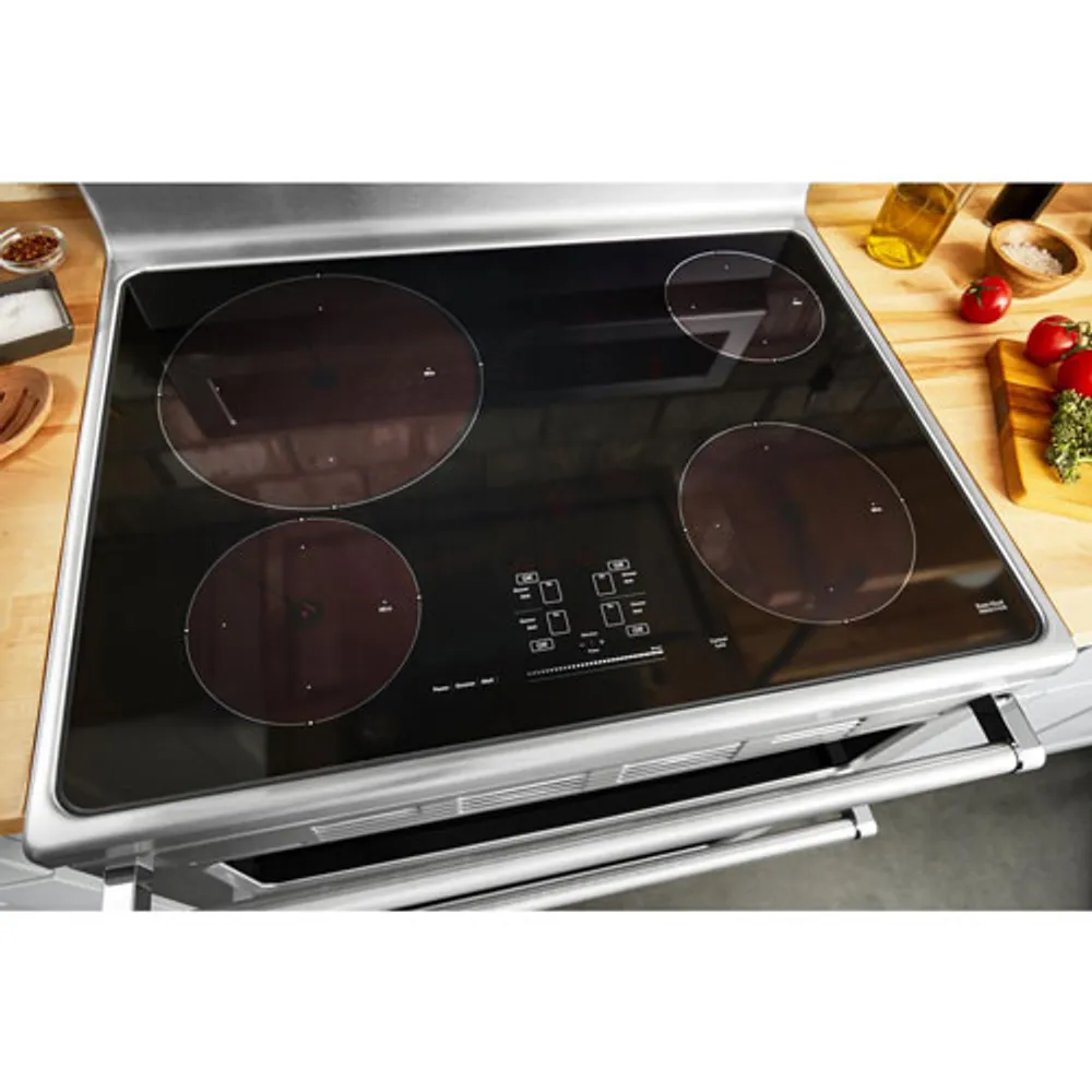 KitchenAid 30" 6.5 Cu. Ft. True Convection 5-Burner Slide-In Gas Range (KSGB900ESS) - Stainless Steel