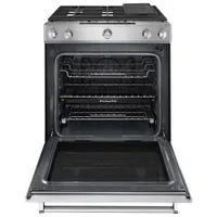 KitchenAid 30" 6.5 Cu. Ft. True Convection 5-Burner Slide-In Gas Range (KSGB900ESS) - Stainless Steel