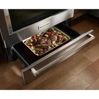 KitchenAid 30" 6.5 Cu. Ft. True Convection 5-Burner Slide-In Gas Range (KSGB900ESS) - Stainless Steel