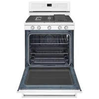 KitchenAid 30" 5.8 Cu. Ft. True Convection 5-Burner Freestanding Gas Range (KFGG500EWH) - White