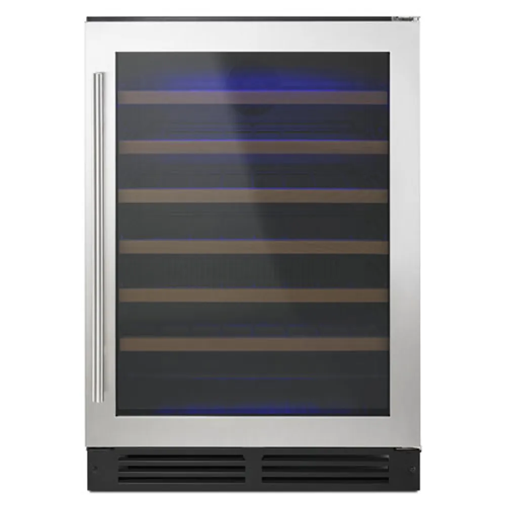 Whirlpool 51-Bottle Wine Cooler (WUW35X24DS) - Black-on-Stainless
