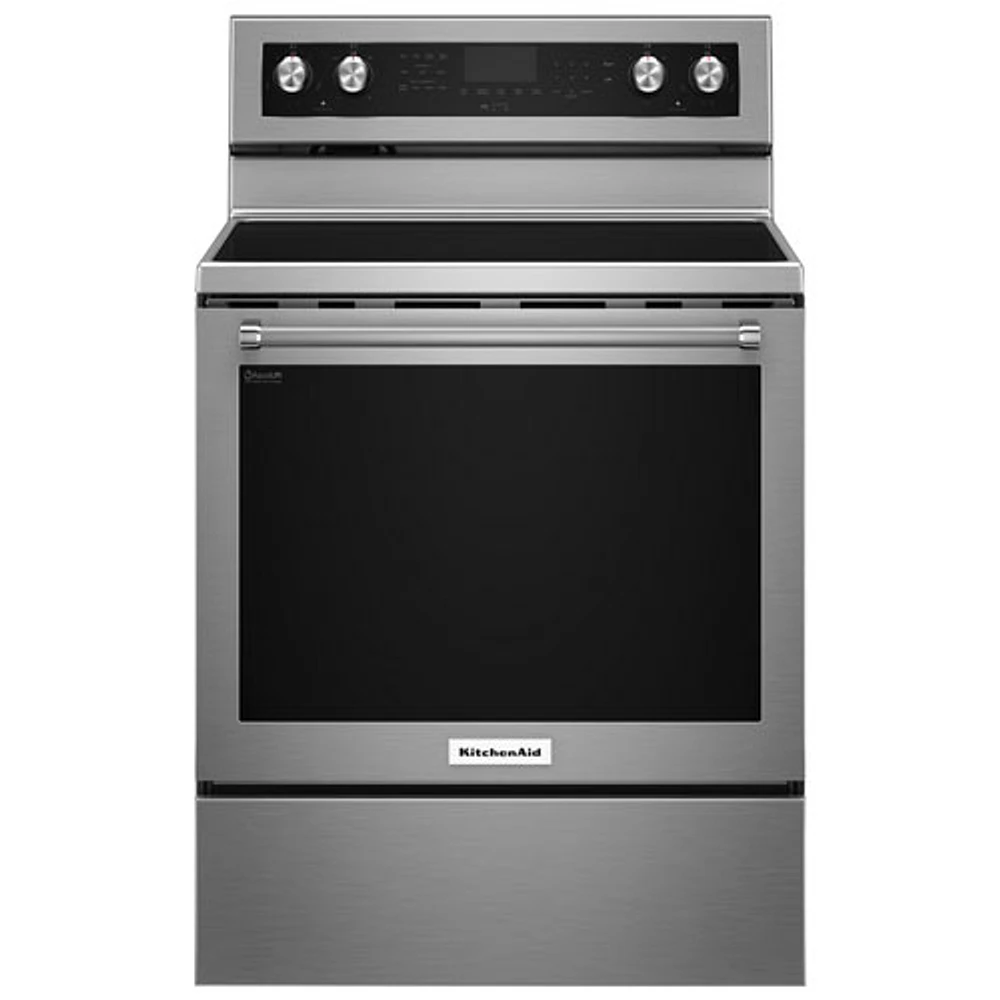 Cuisinière électrique autonome lisse avec four autonettoyant 6,4 pi3 30 po de KitchenAid - Inox