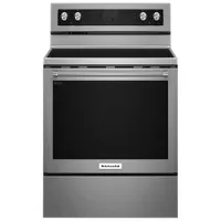 Cuisinière électrique autonome lisse avec four autonettoyant 6,4 pi3 30 po de KitchenAid - Inox