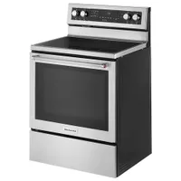 Cuisinière électrique autonome lisse avec four autonettoyant 6,4 pi3 30 po de KitchenAid - Inox