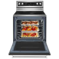 Cuisinière électrique autonome lisse avec four autonettoyant 6,4 pi3 30 po de KitchenAid - Inox