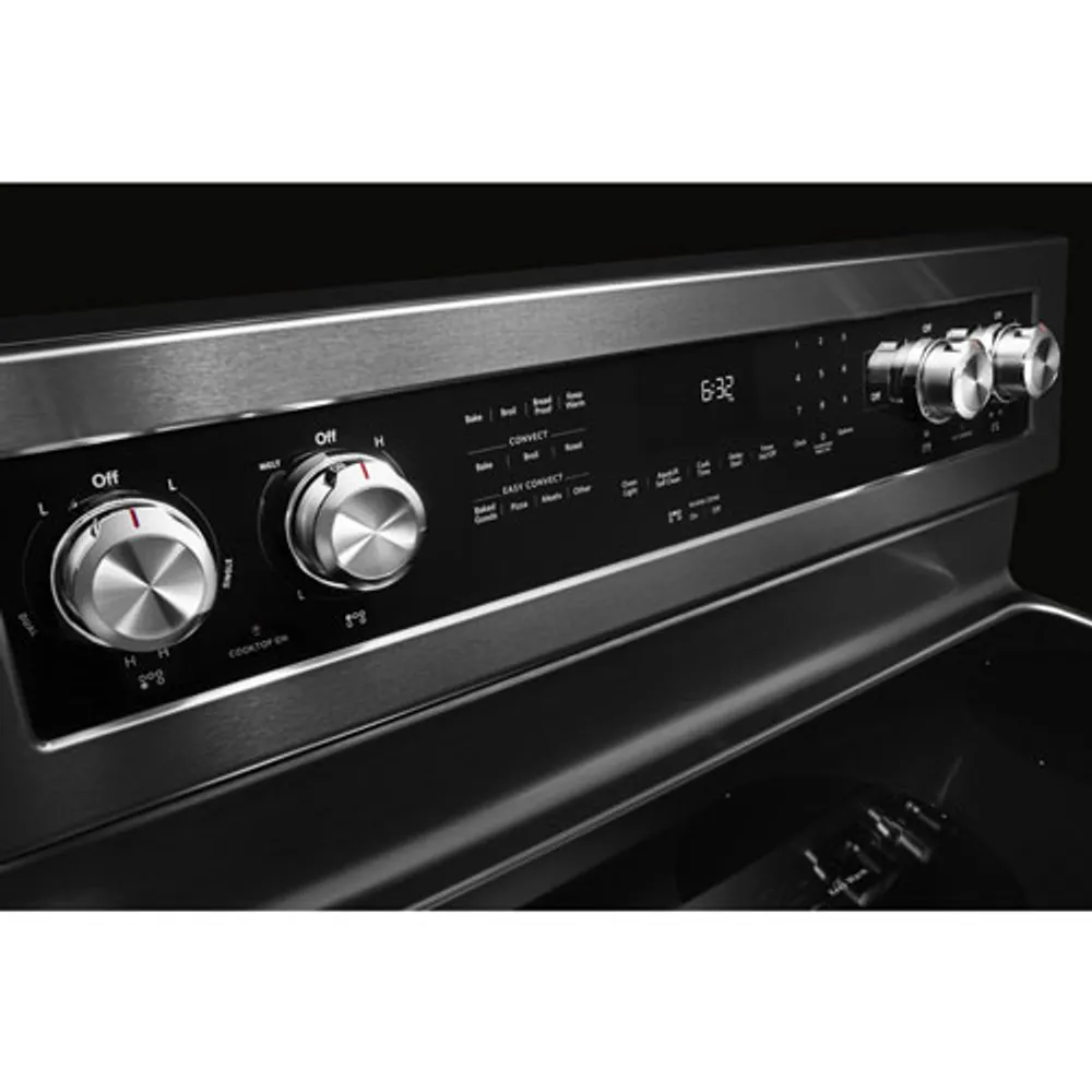 Cuisinière électrique autonome lisse avec four autonettoyant 6,4 pi3 30 po de KitchenAid - Inox