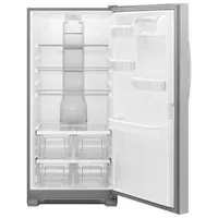 Whirlpool 31" 18 Cu. Ft. All-Fridge Refrigerator with LED Lighting - Monochromatic Stainless Steel