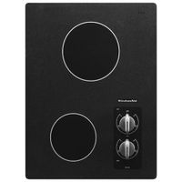 KitchenAid 16" 2-Element Electric Cooktop (KECC056RBL) - Black