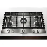 KitchenAid 36" 5-Burner Gas Cooktop (KCGS556ESS) - Stainless Steel