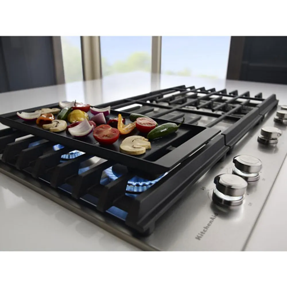 KitchenAid 36" 5-Burner Gas Cooktop (KCGS956ESS) - Stainless Steel