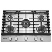 KitchenAid 30" 5-Burner Gas Cooktop (KCGS550ESS) - Stainless Steel