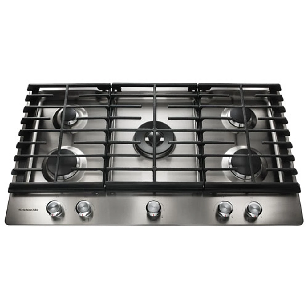 Surface de cuisson au gaz de 30 po à 5 brûleurs de KitchenAid - Acier inoxydable