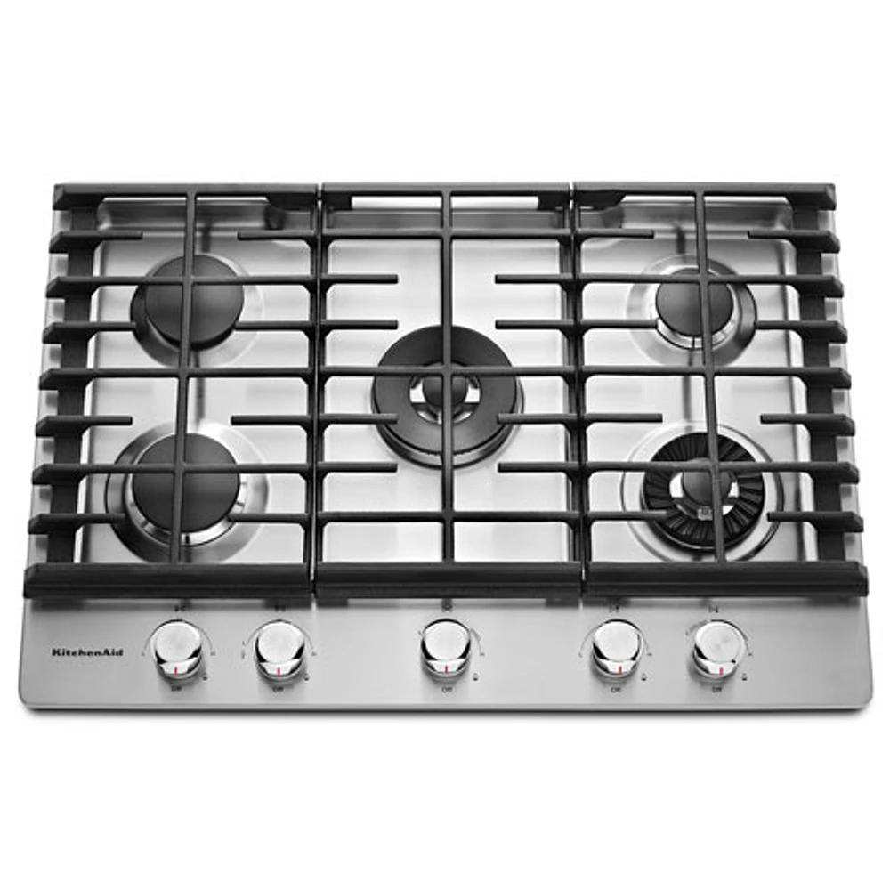 KitchenAid 30" 5-Burner Gas Cooktop (KCGS950ESS) - Stainless Steel