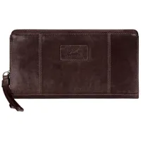 Mancini Casablanca Leather Zipper Clutch Wallet - Brown (8700211-bn)