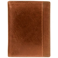 Mancini Casablanca Leather Vertical Wing Wallet