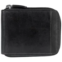 Mancini Casablanca Leather Zippered Wallet with Removable Passcase