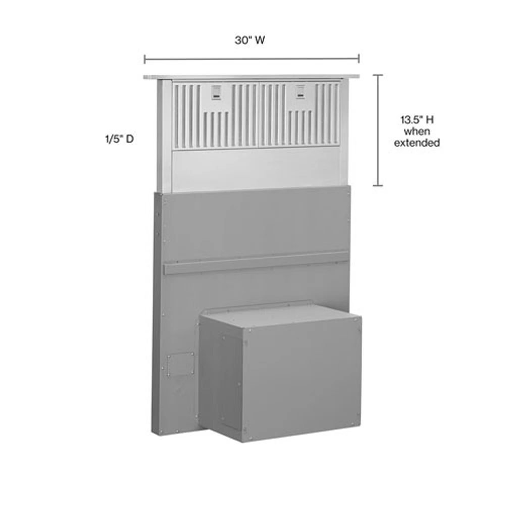 Système d'évacuation descendante rétractable de 30 po de KitchenAid - Acier inoxydable