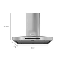 Kitchenaid 36" Wall Mount Canopy Range Hood - Stainless Steel