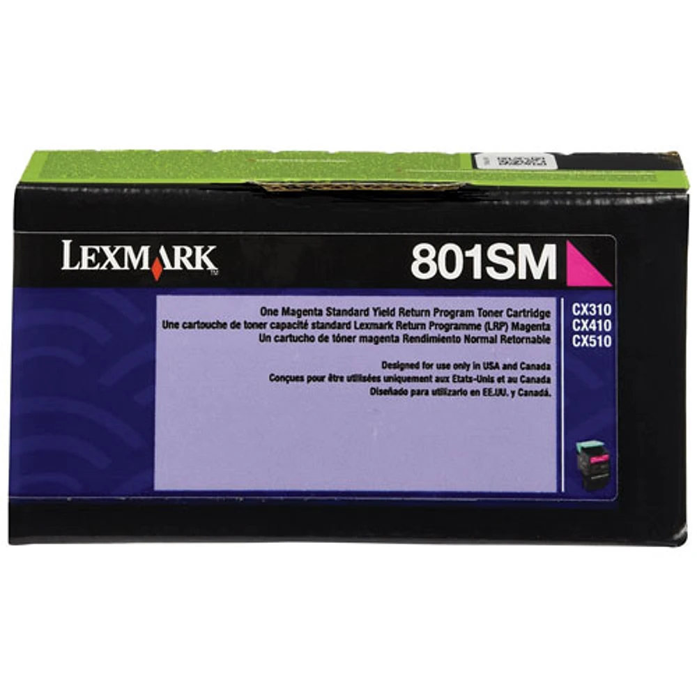 Lexmark 801SM Magenta Return Program Toner (80C1SM0)