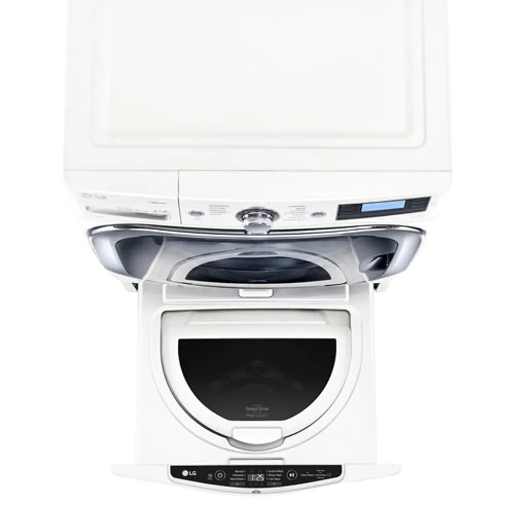 LG SideKick 27" Pedestal Washer (WD100CW) - White