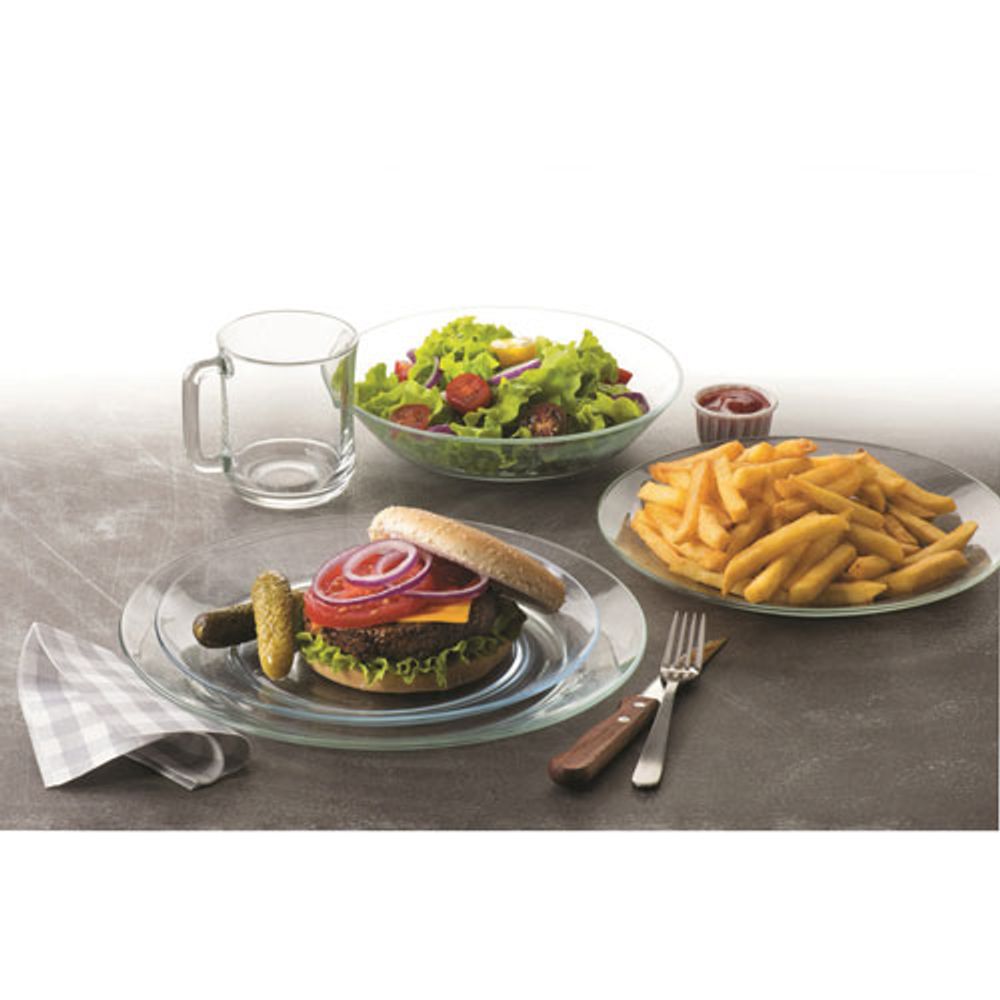 Duralex Lys Clear 24-Piece Dinnerware Set - Clear