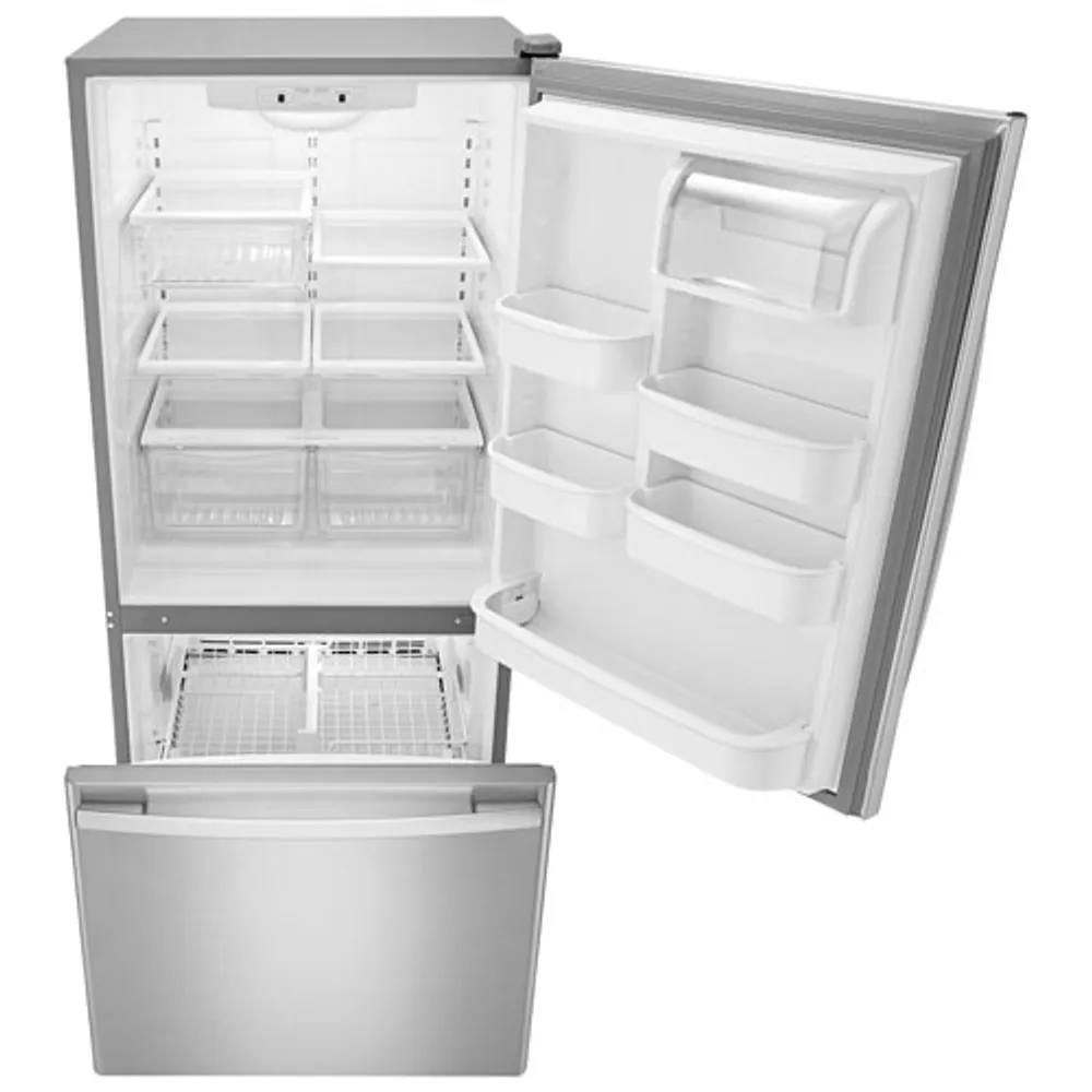 Amana 30" 18.7 Cu. Ft. Bottom Freezer Refrigerator - Stainless Steel