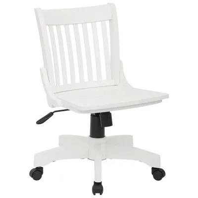 OSP Designs Wood Task Chair - White