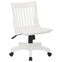 OSP Designs Wood Task Chair - White