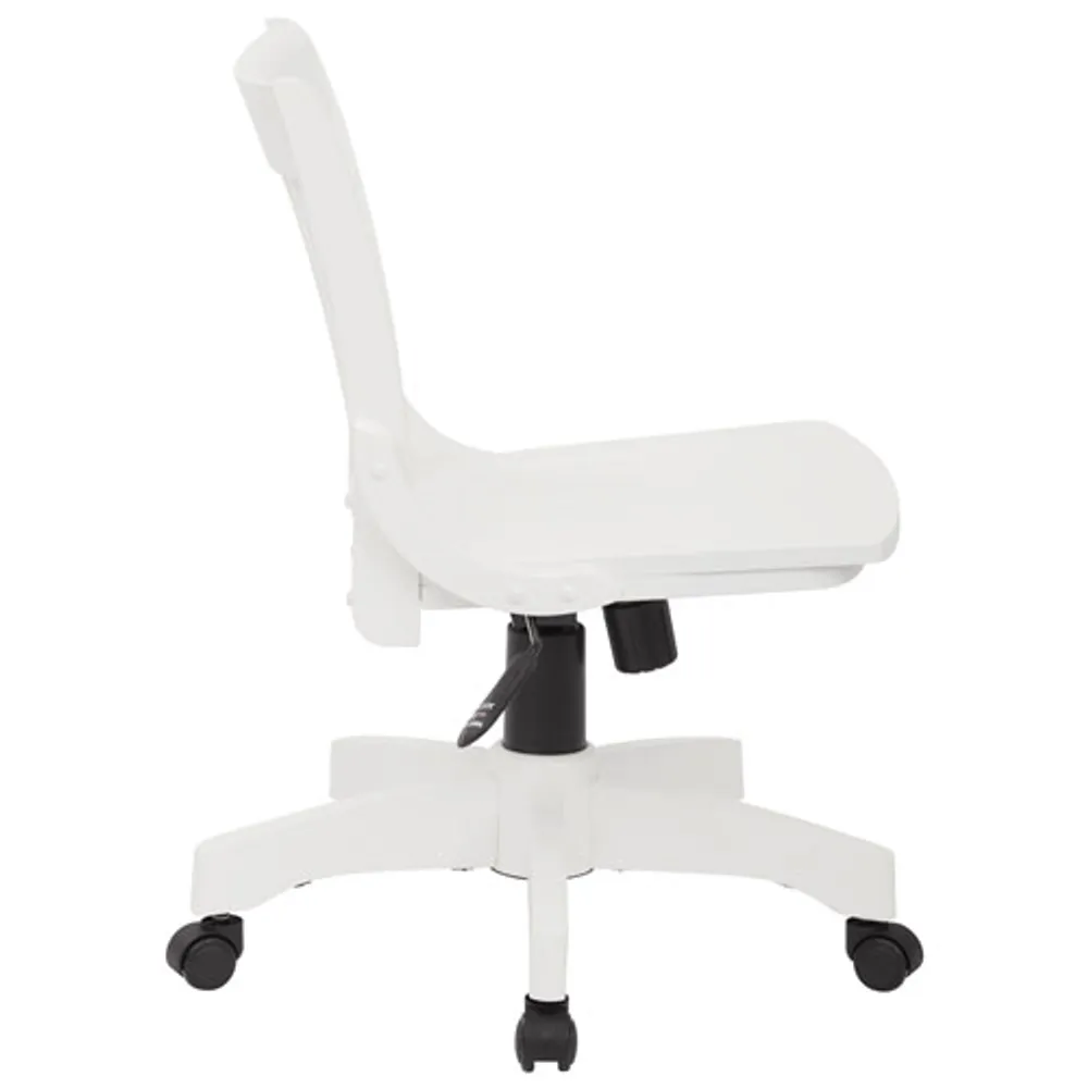 OSP Designs Wood Task Chair - White