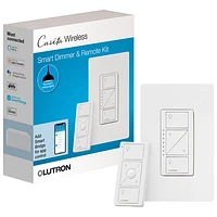 Trousse à gradateur sans fil Caseta Lutron à télécommande Pico et gradateur mural (P-PKG1W-WH-R-C)