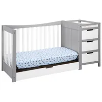 Graco Remi 4-in-1 Convertible Crib & Changer - White/Pebble Grey