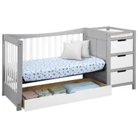 Graco Remi 4-in-1 Convertible Crib & Changer - White/Pebble Grey