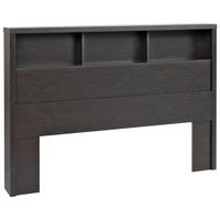 District Modern Bookcase Headboard - Queen - Black